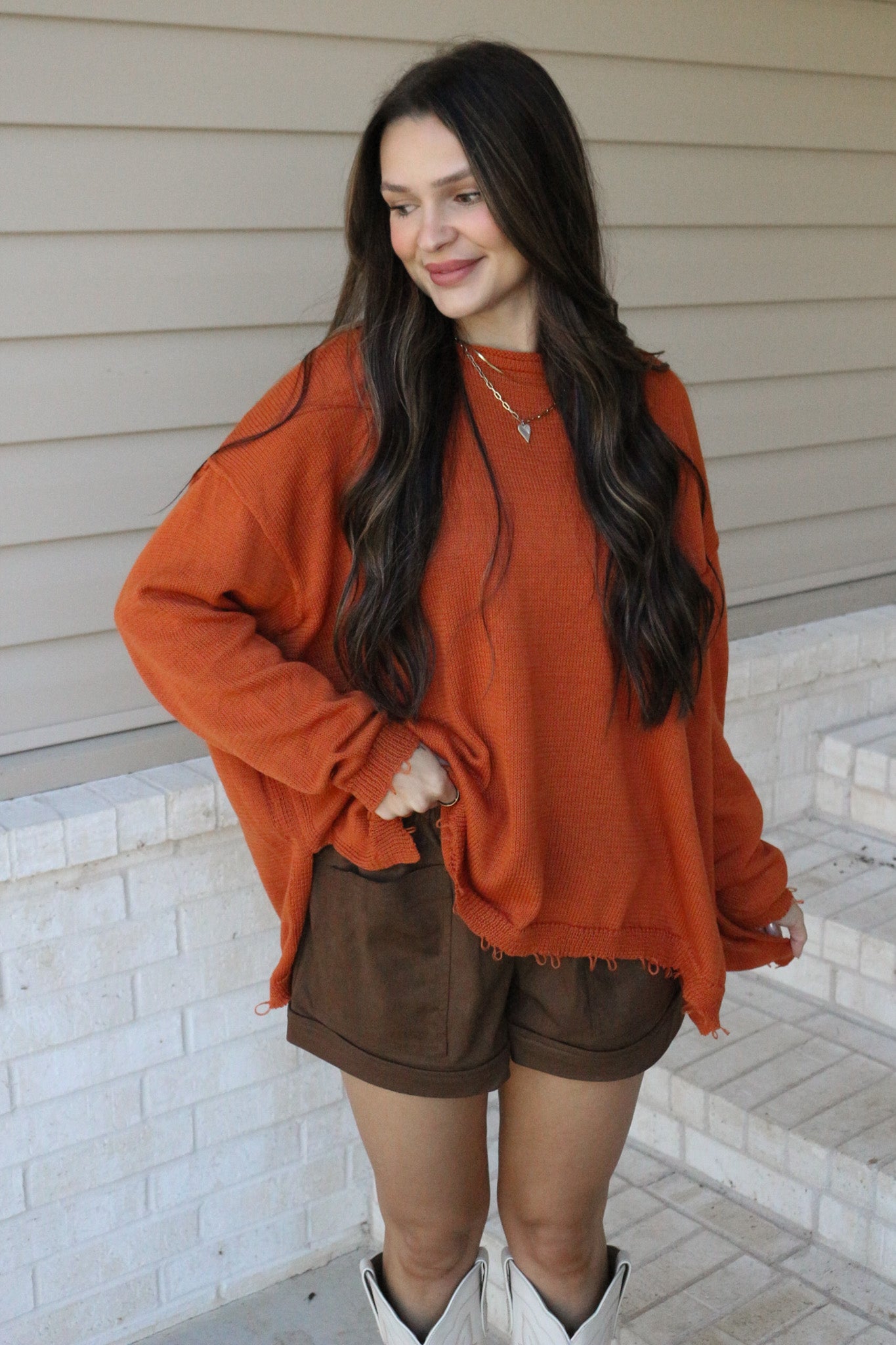 Feisty Side Of Me Persimmon Sweater