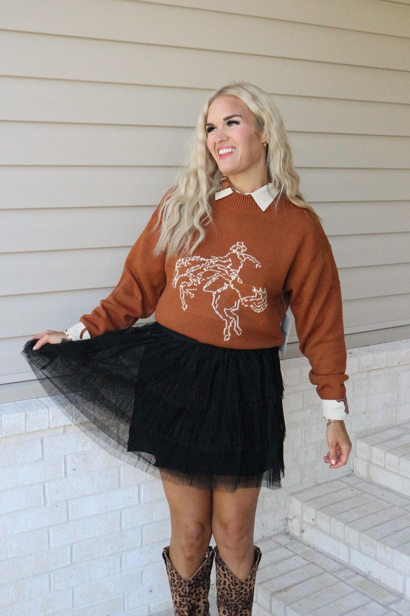 Times Of Need Black Tulle Skirt