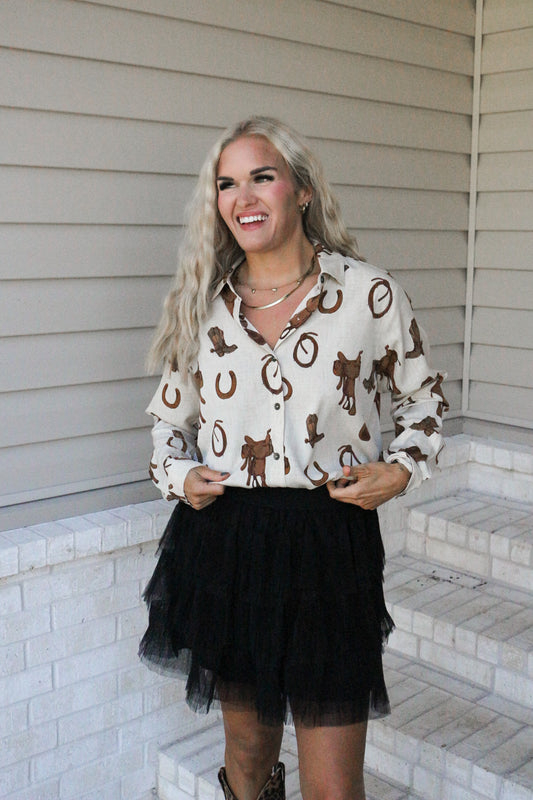 Ariat Rodeo Spur Print Homestyle Shirt