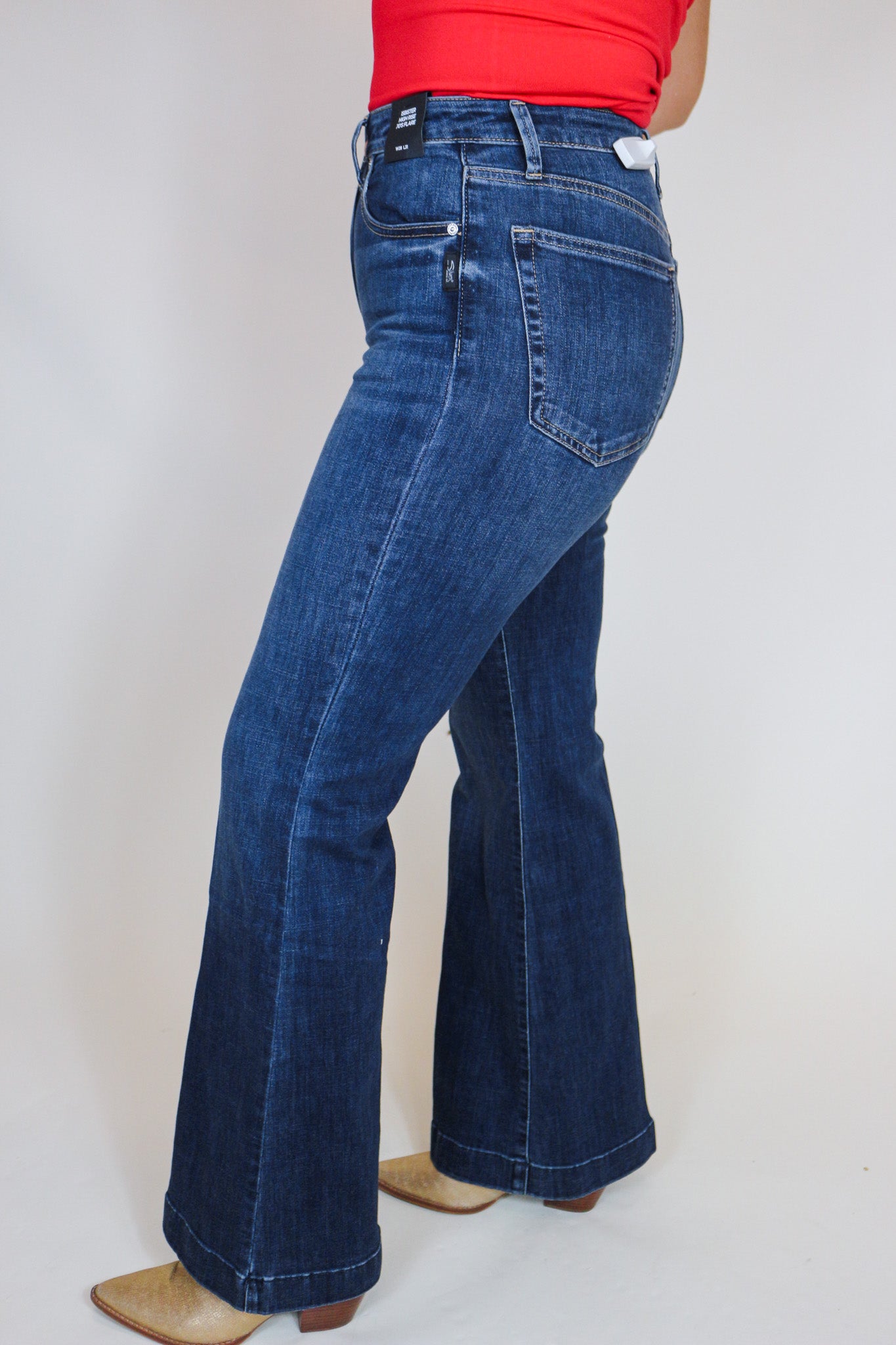 Women's 70's Isbister High Rise Flare Luxe Stretch Jeans By Silver