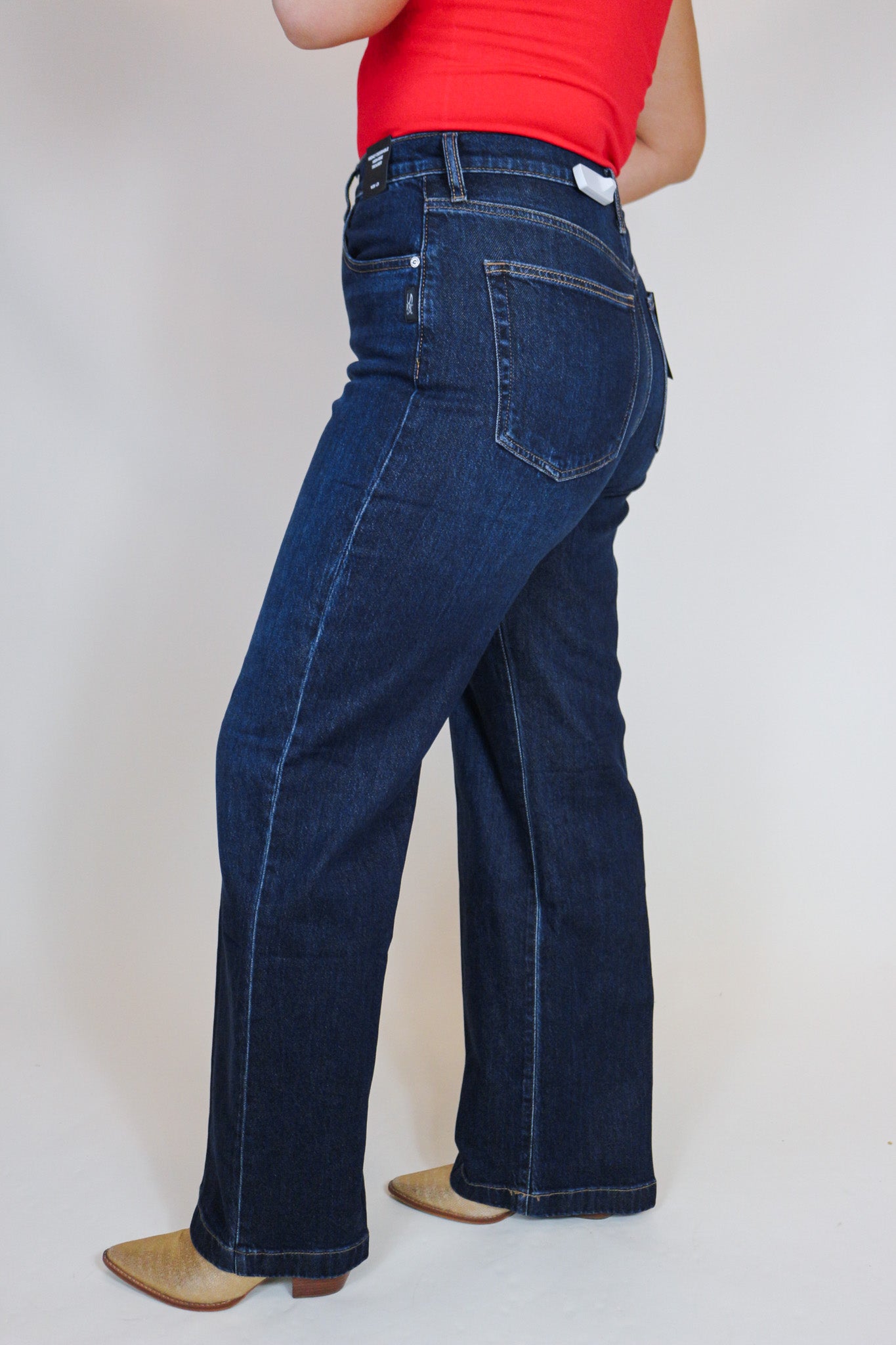 Women's Highly Desirable High Rise Trouser Leg Jeans By Silver