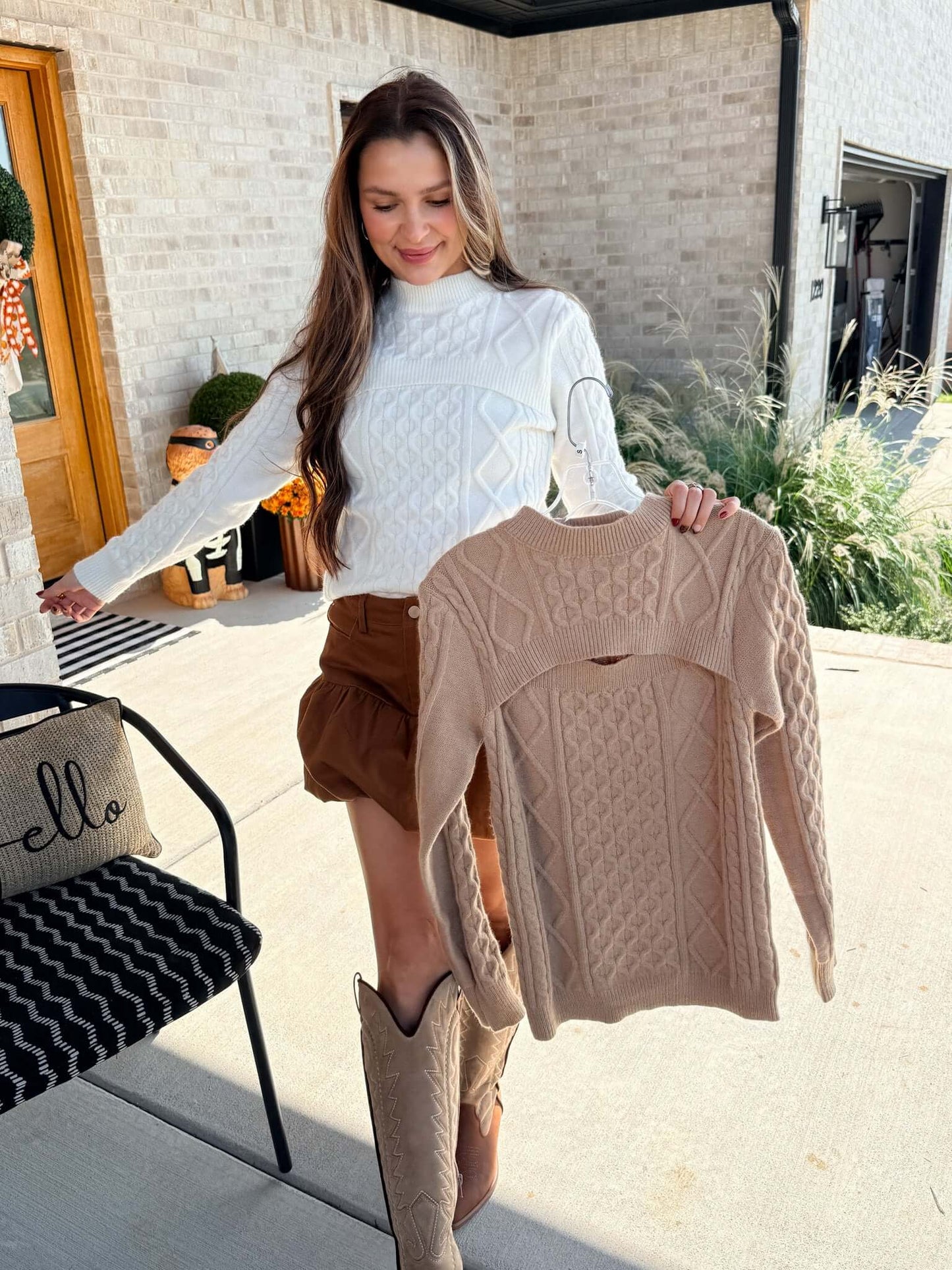 Small Town Talk Knit Sweater - 2 Colors