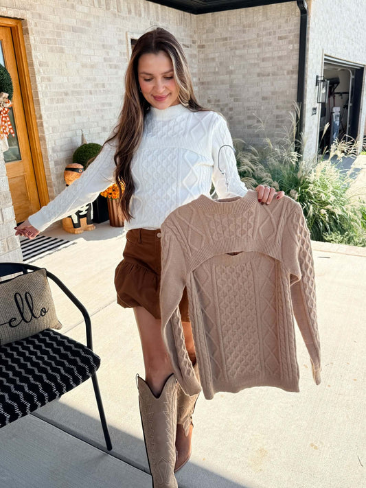 Small Town Talk Knit Sweater - 2 Colors