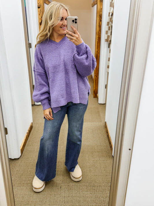 True Story Purple Sweater