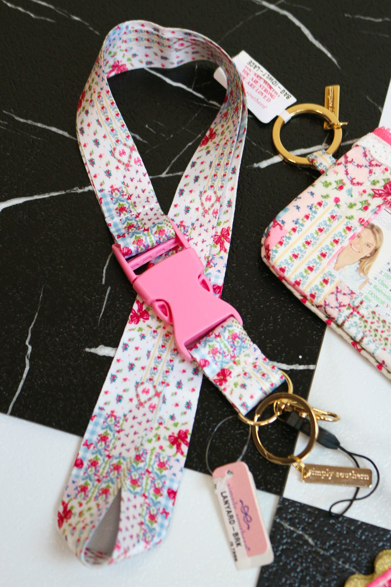 Simply Southern pattern lanyards, shown in one of several available colors