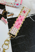 Key fob wristlet keychain, shown in one of several available colors