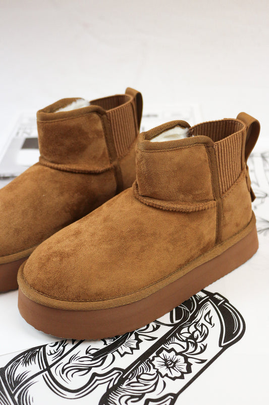 Brooklyn Tan Suede Ankle Boots