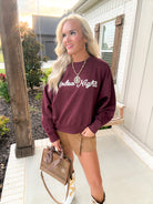 Lainey Wilson x Wrangler Rodeo Nights Sweatshirt | Burgundy