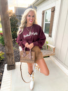 Lainey Wilson x Wrangler Rodeo Nights Sweatshirt | Burgundy