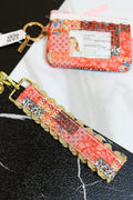 Key fob wristlet keychain, shown in one of several available colors