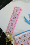 Key fob wristlet keychain, shown in one of several available colors