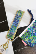 Key fob wristlet keychain, shown in one of several available colors