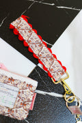 Key fob wristlet keychain, shown in one of several available colors