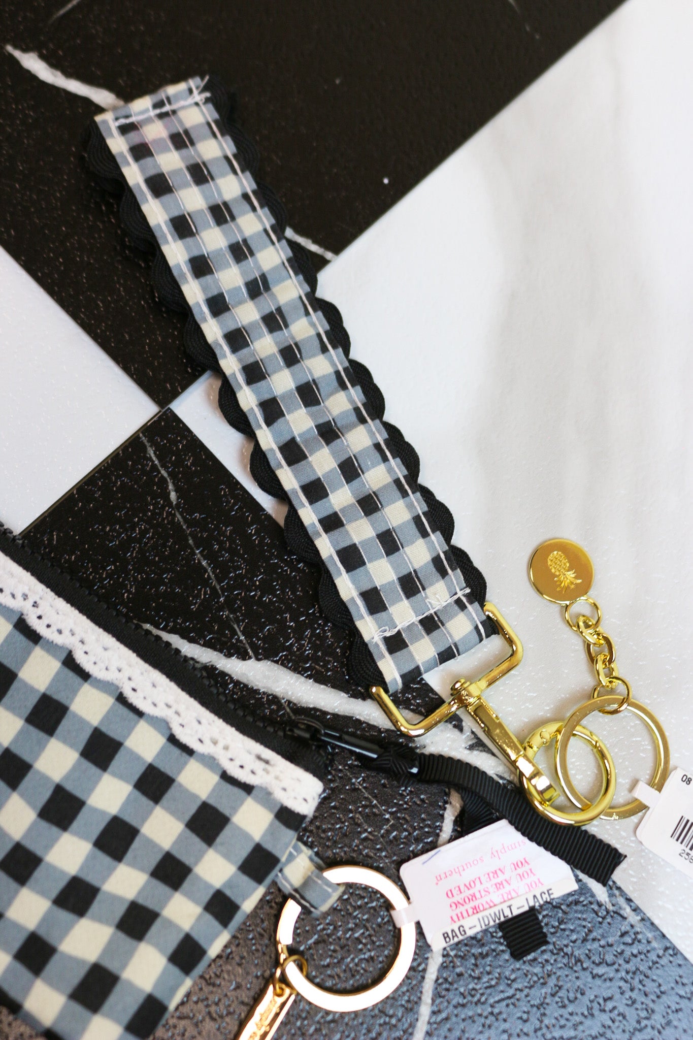Key fob wristlet keychain, shown in one of several available colors