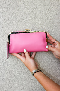 Bright Pink & Gold Wallet