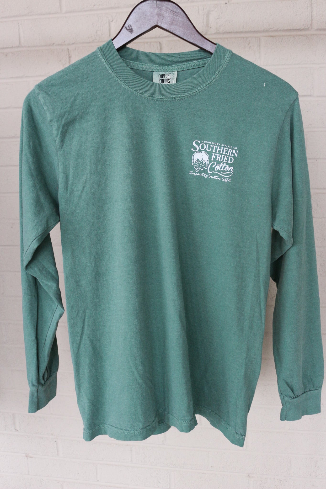 Men's Light Green Hooked LS Tee