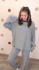 Glad To Make It Women's Grey Stripe Tee