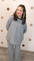 Glad To Make It Women's Grey Stripe Tee