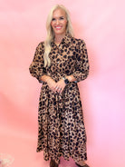 women's midi leopard dress