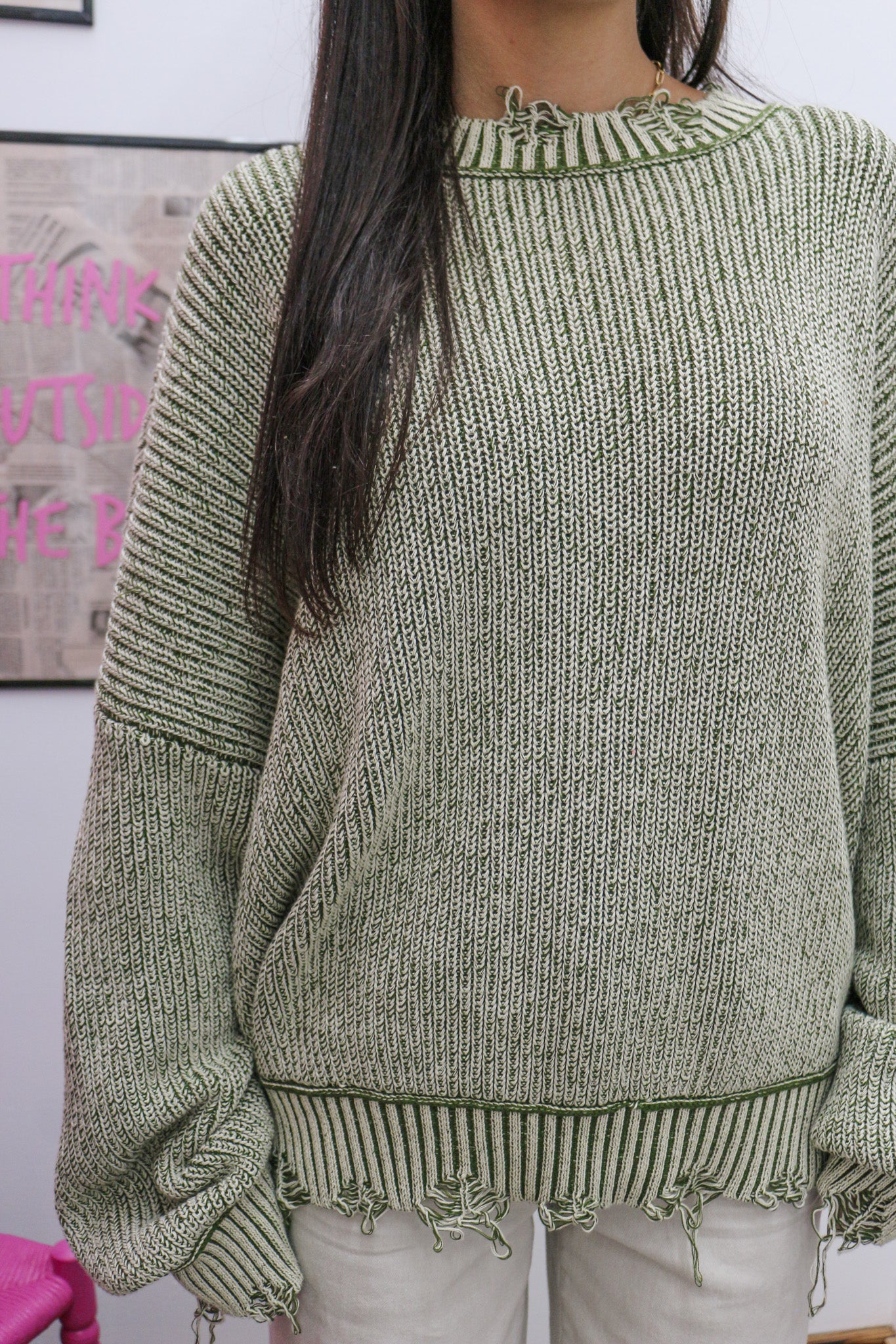 Change Of Pace Grassy Green Sweater