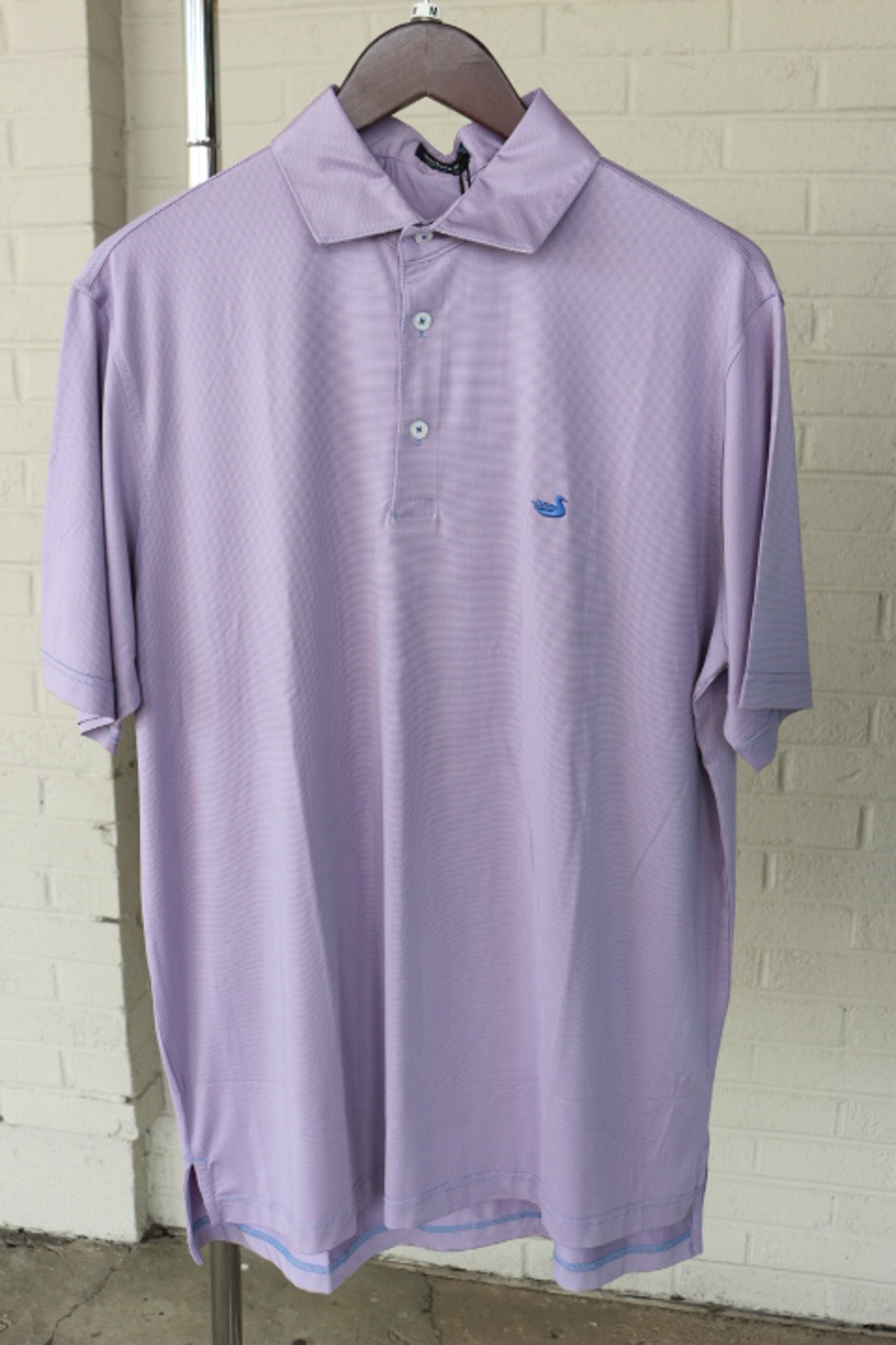 Bermuda Performance Lilac Wellington Polo - Wellington Stripe