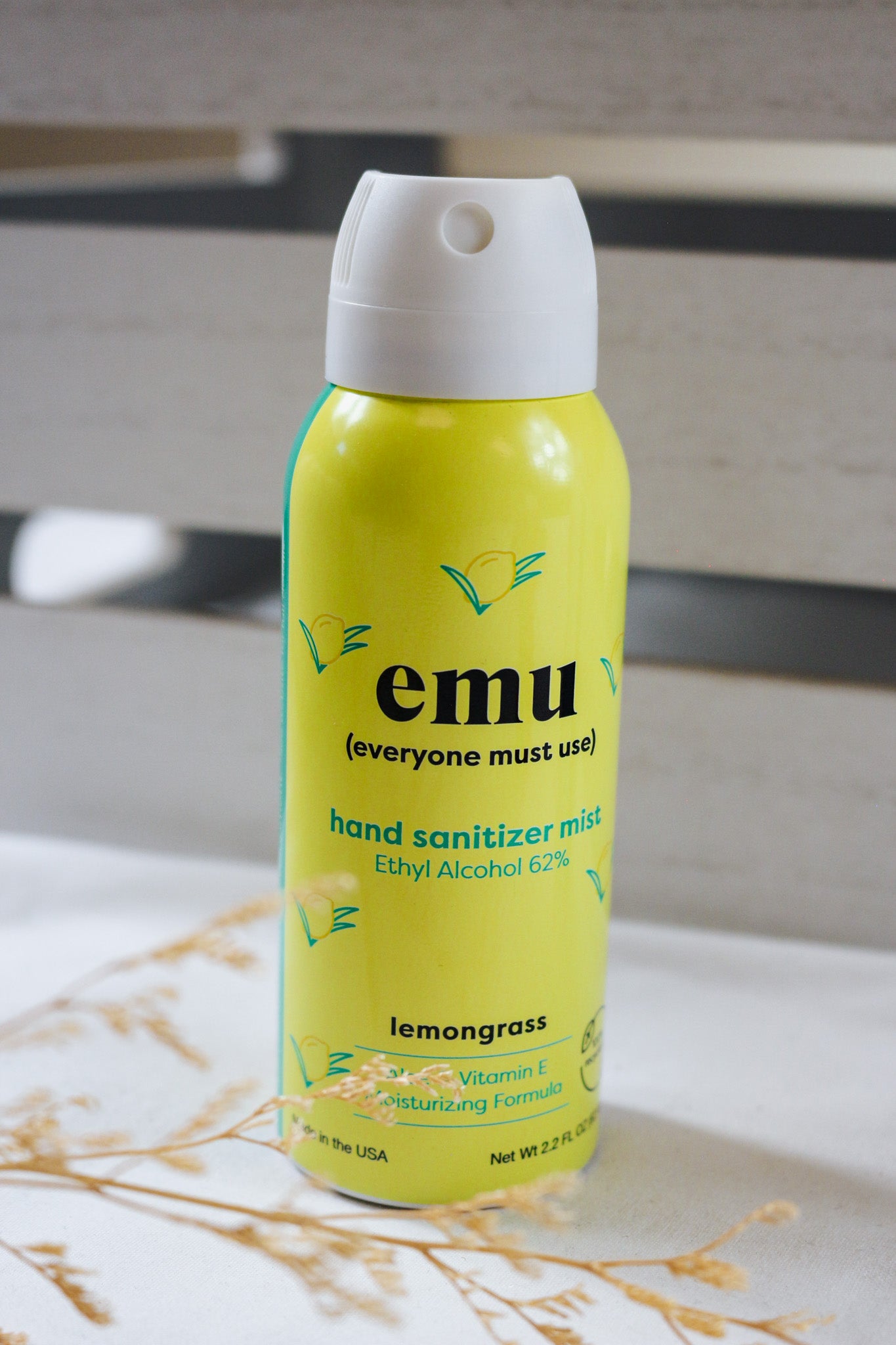 Emu Moisturizing Hand Sanitizer Mist 2.2oz -Lemongrass