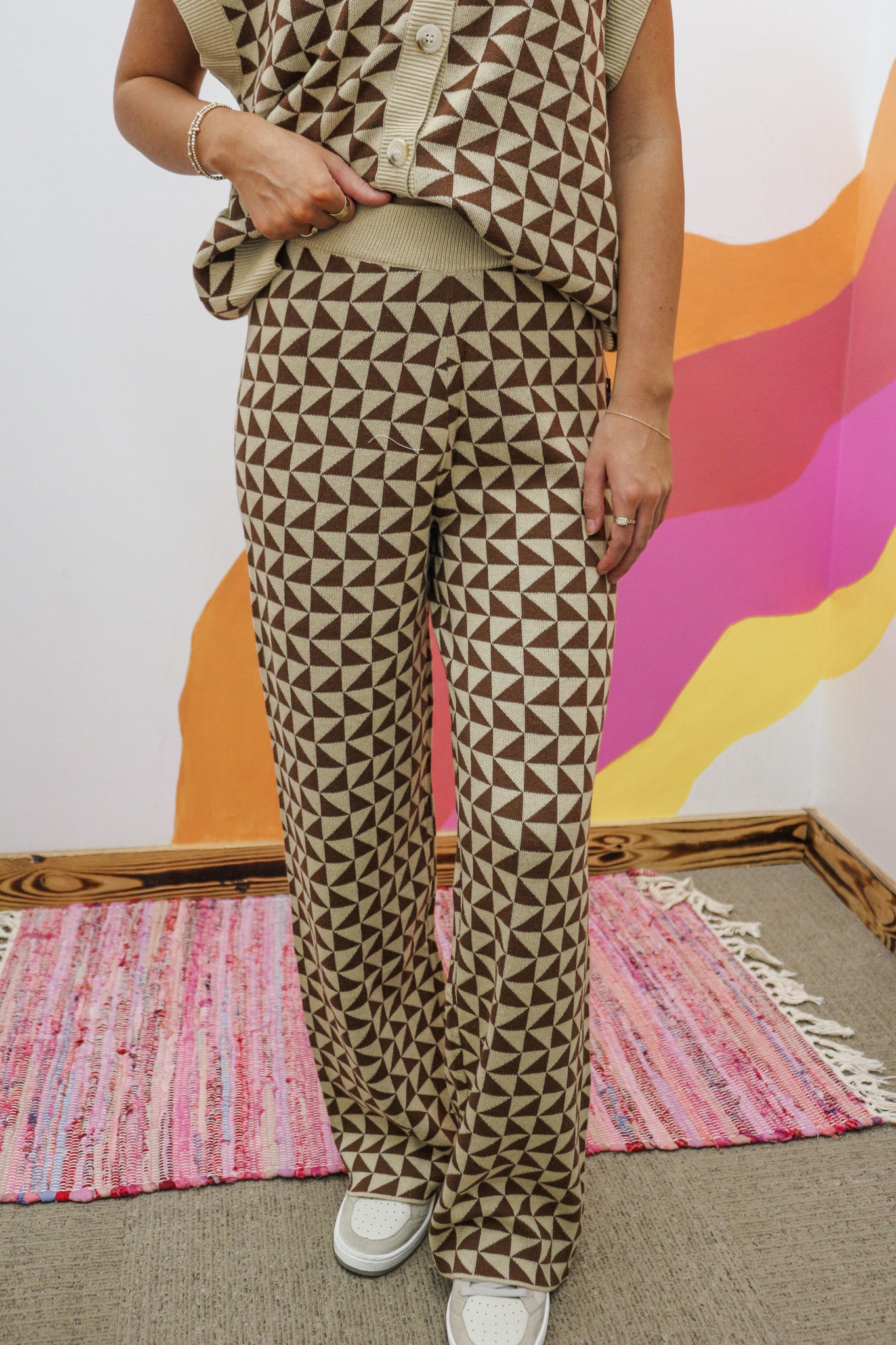 Today's Lesson Brown Pattern Pants