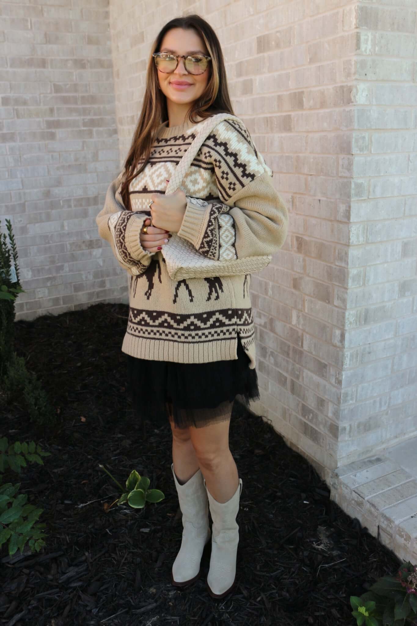 Top Tier Western Mocha Sweater