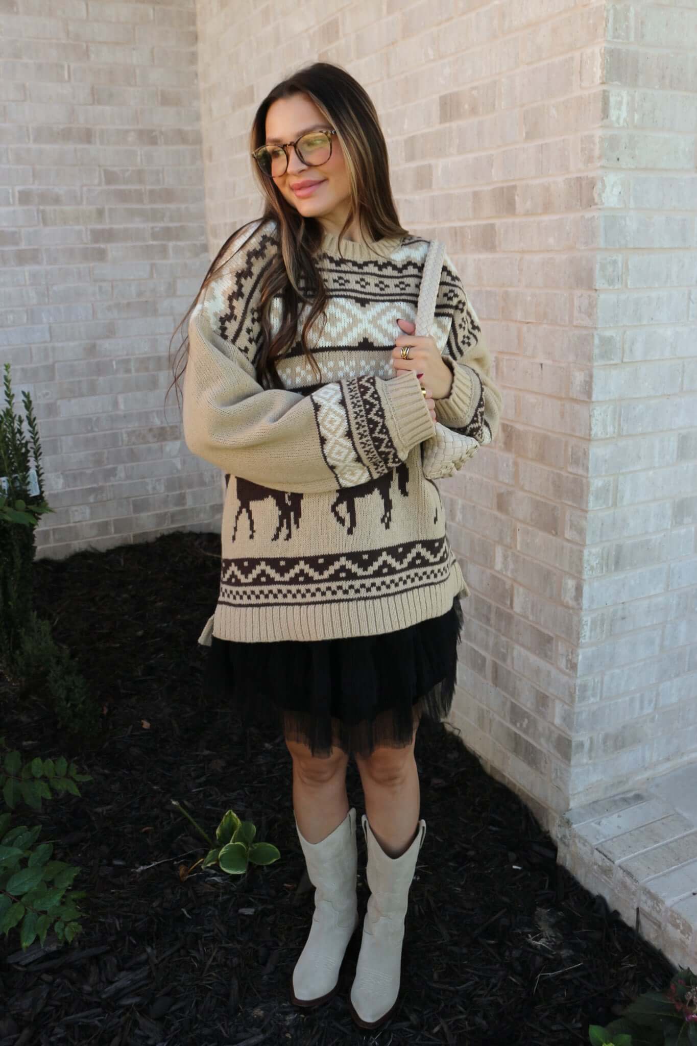 Top Tier Western Mocha Sweater