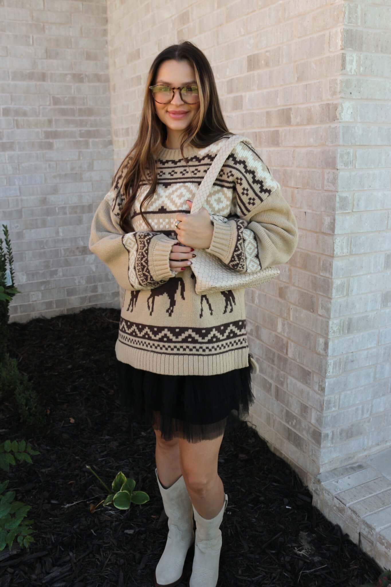 Top Tier Western Mocha Sweater