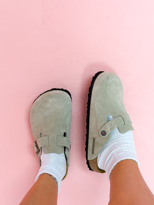 Unisex Boston Soft Footbed Taupe Birkenstock