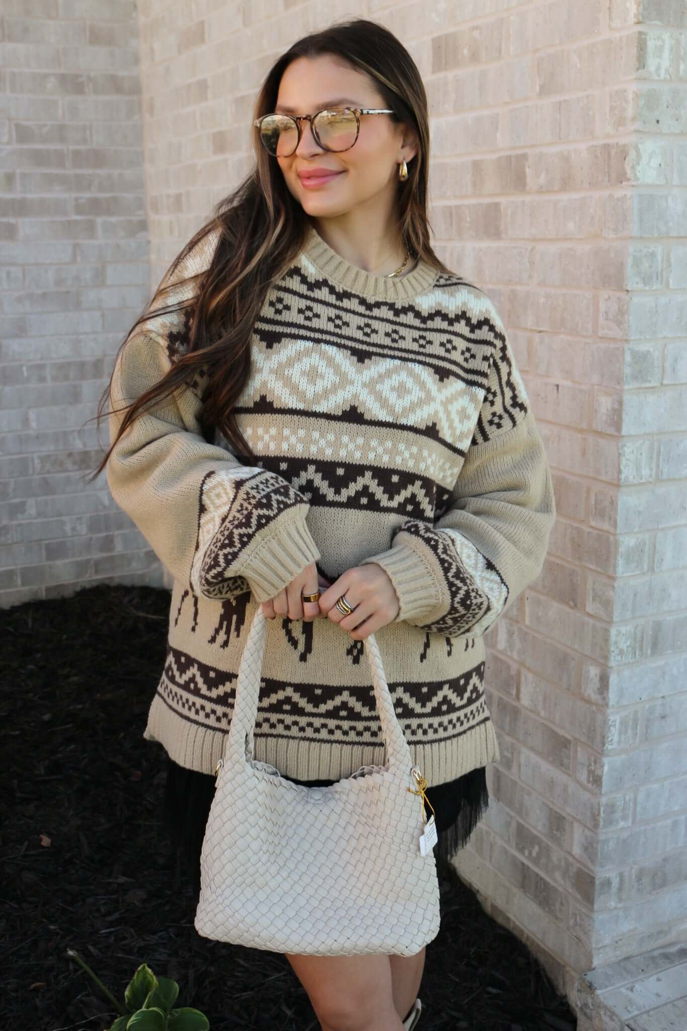 Top Tier Western Mocha Sweater