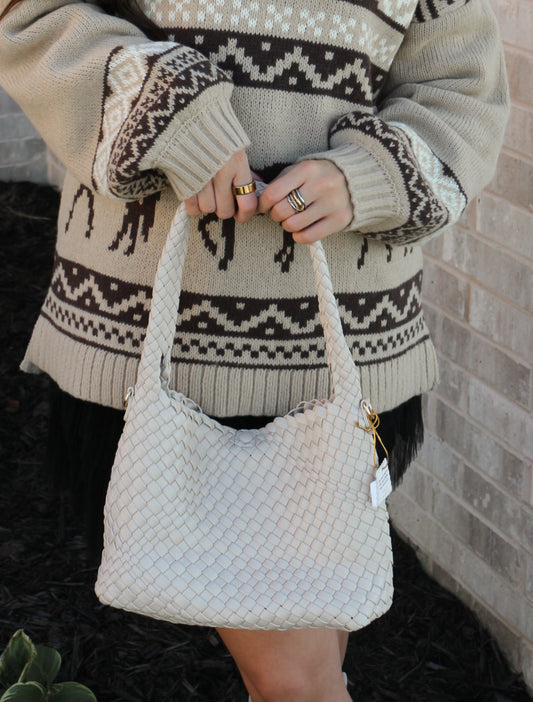 Leather Woven Knot Bag -3 Colors