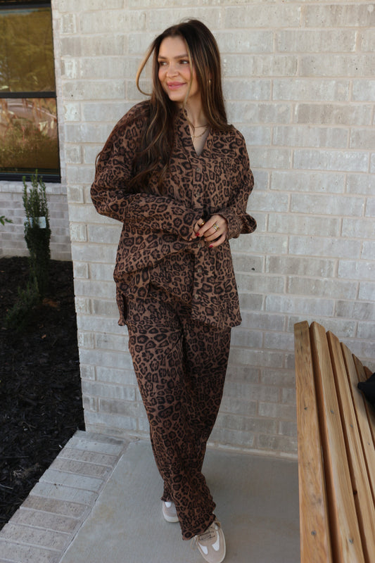 Roaring Beauty Leopard Pant Set