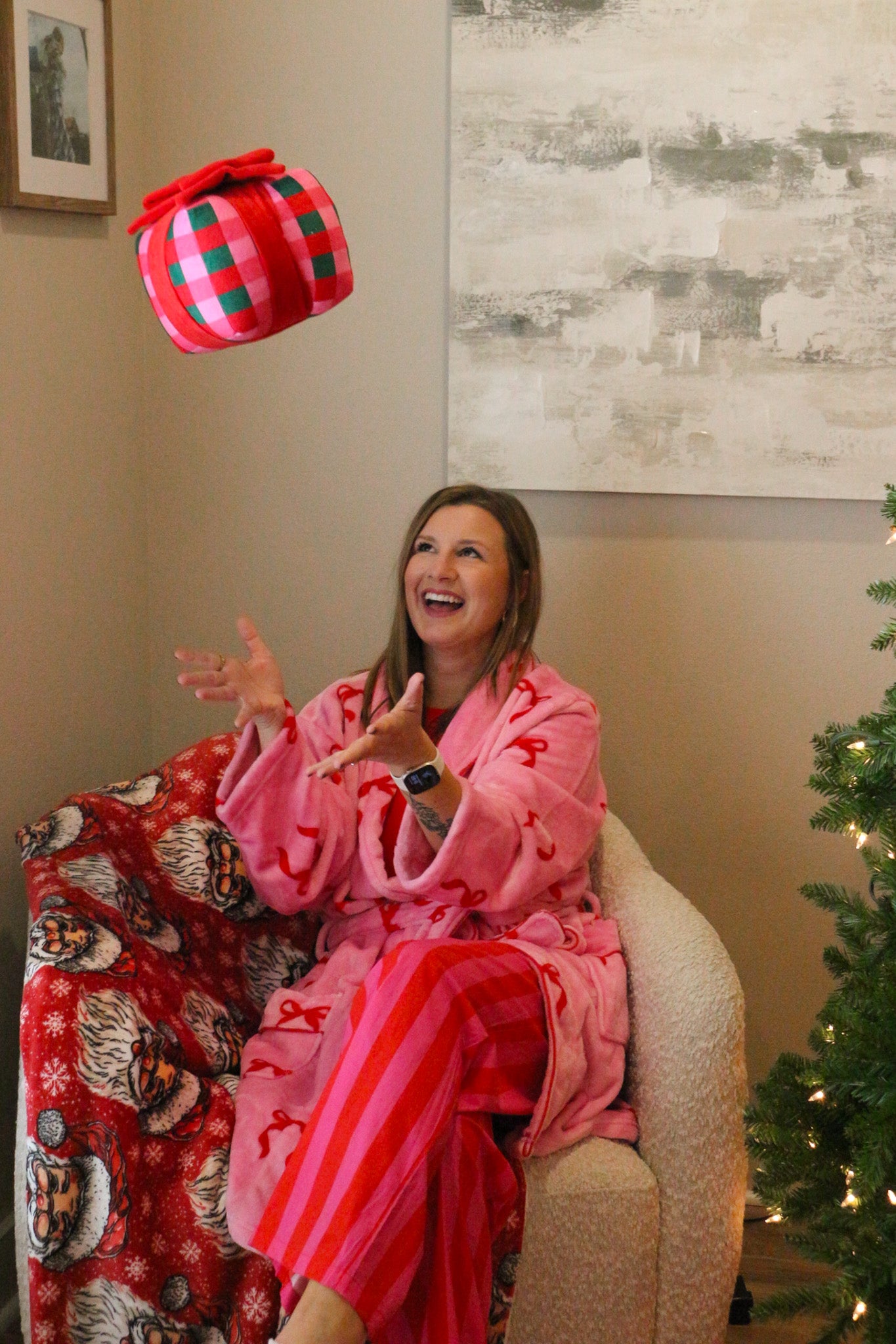 Women's Pink Bow Bath Robe