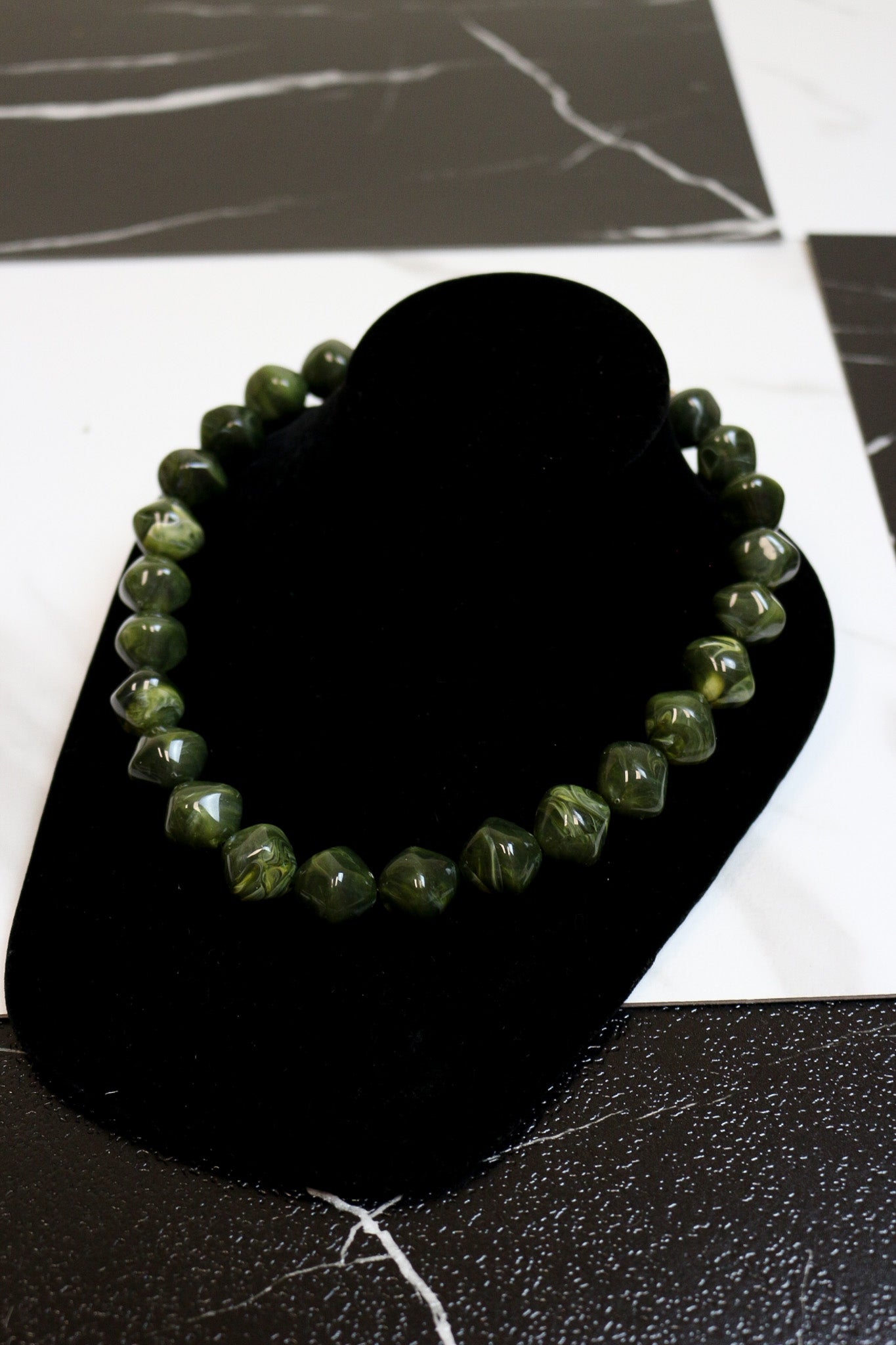 Acrylic Stone Chunky Beaded 16 inch-18 inch Necklace