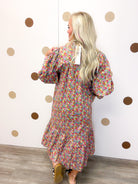 Open Fields Women's Sage Lilac Floral Dress