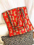 Pattern Quilted Tote Bag