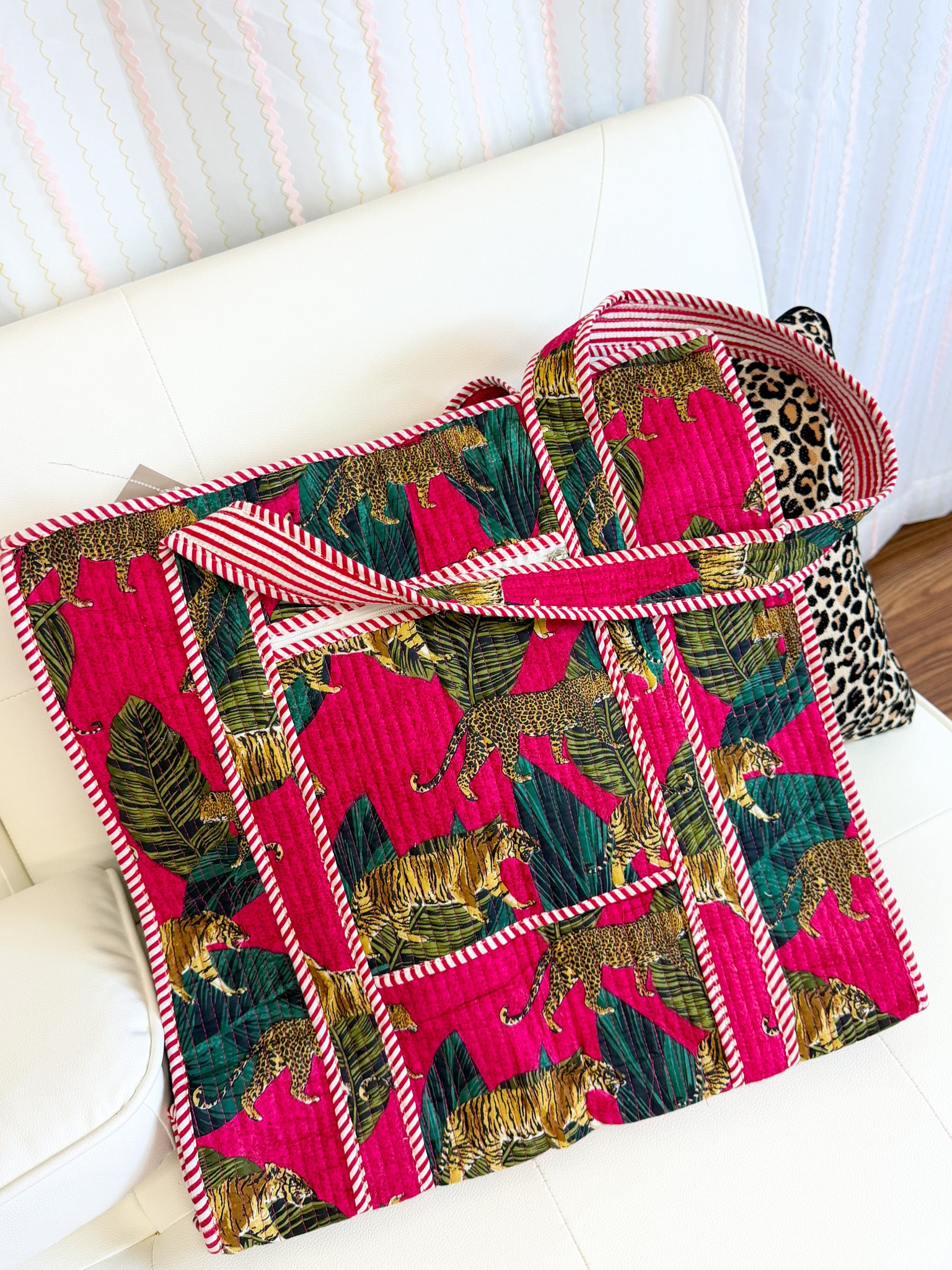 Pattern Quilted Tote Bag