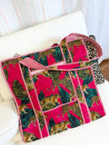 Pattern Quilted Tote Bag
