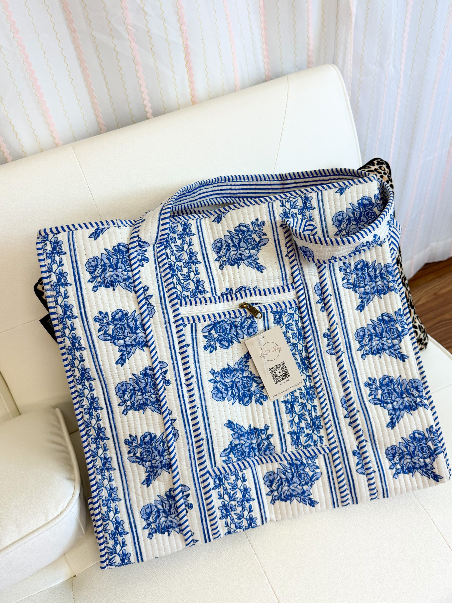 Pattern Quilted Tote Bag