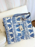Pattern Quilted Tote Bag