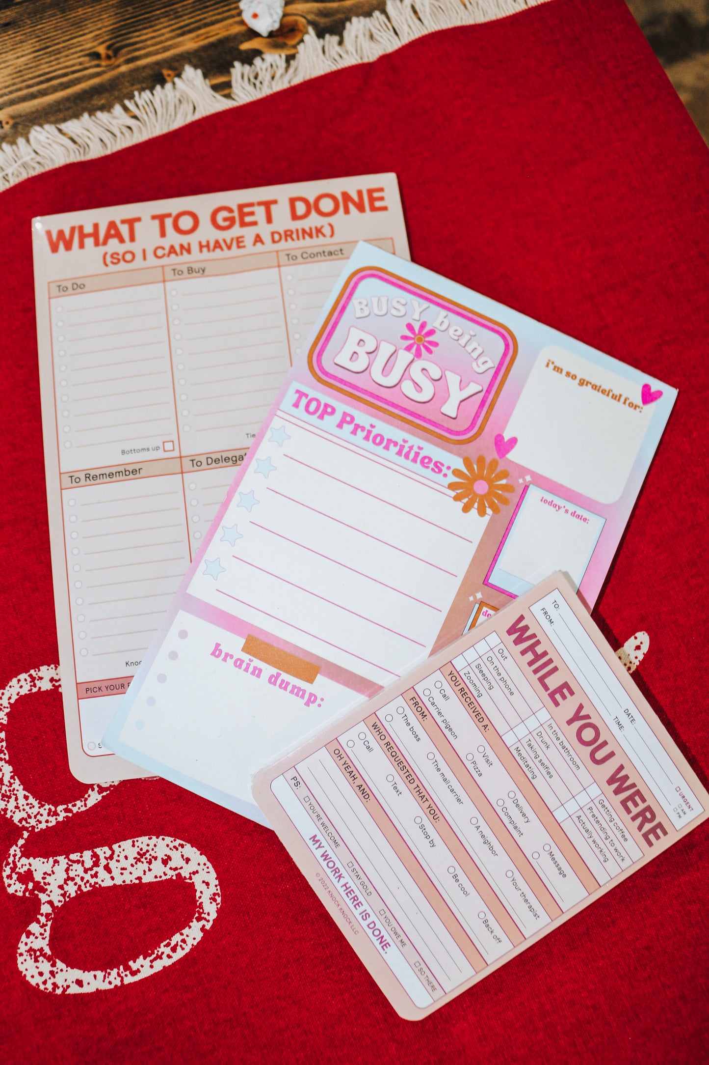 Pink What To Get Done List Pad