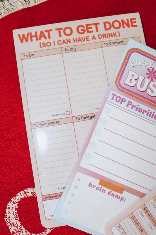 Pink What To Get Done List Pad