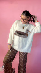 Queen Of The Pond Women's Duck Cream Sweater