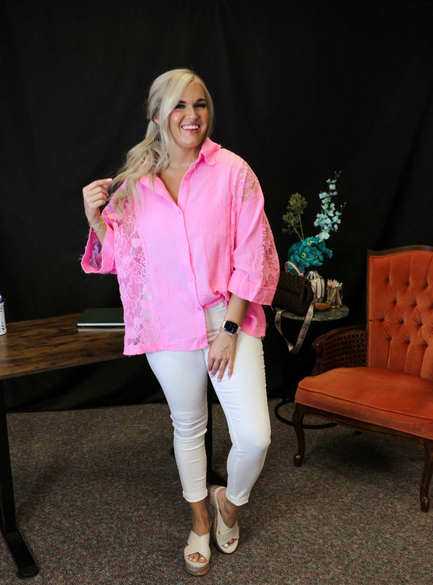 Never Looking Back Pink Blouse