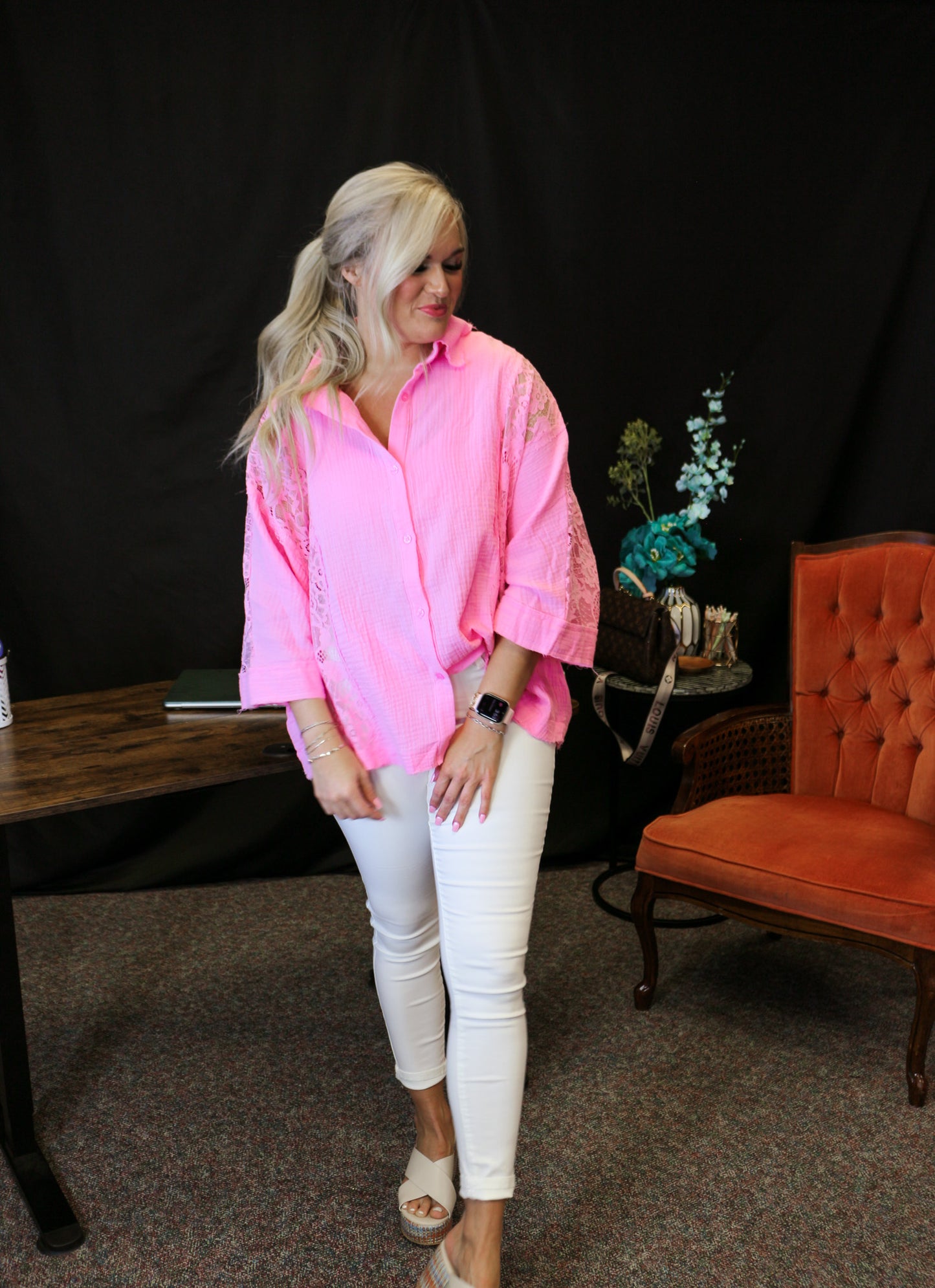 Never Looking Back Pink Blouse