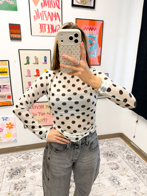 Polka Dot Princess Mesh Top