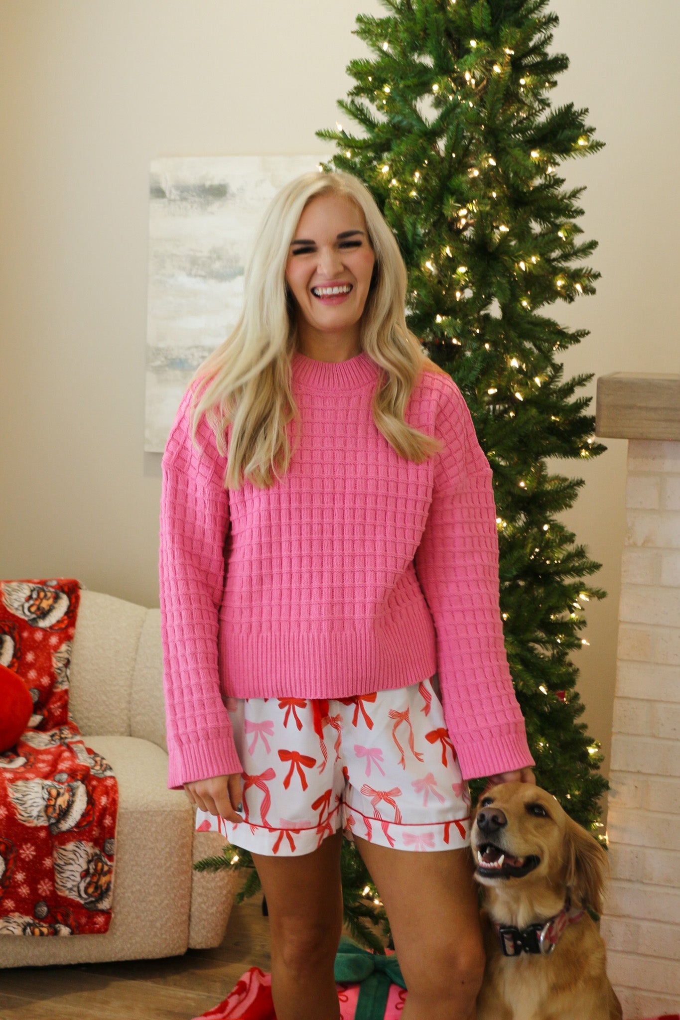 Joy Seeker Pink Knit Sweater