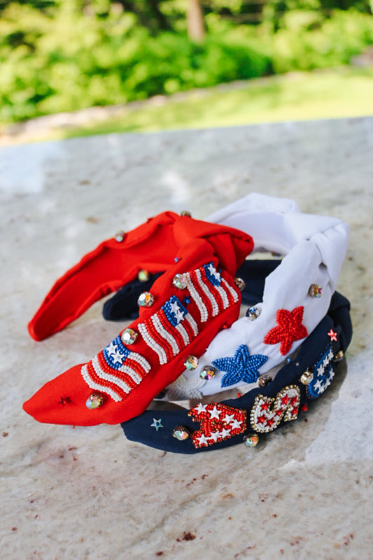USA Beaded Headbands -3 Colors